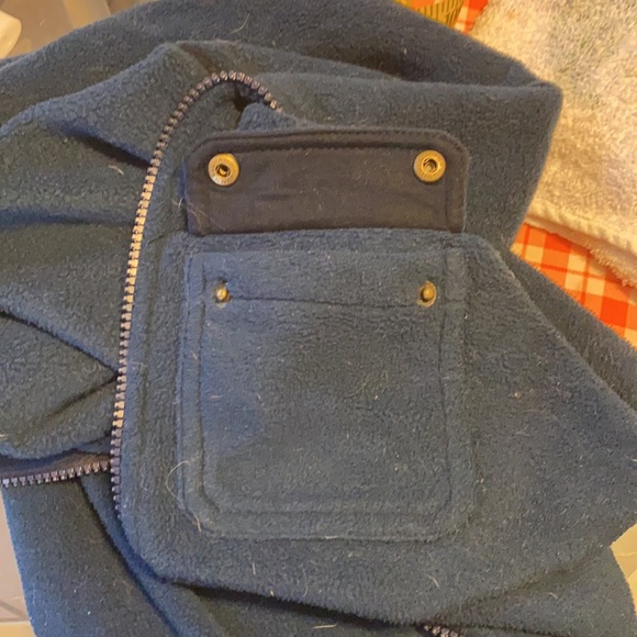 Women's Chaps Navy blue casual fleece 2 front pockets vest, Size L - Picture 6 of 6